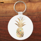 Porte-clés Ananas, Faux Gold+Collage (Recto)