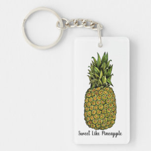 Porte-clés Ananas mignon d'art d'aquarelle