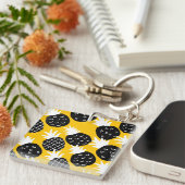 Porte-clés Ananas noir (Devant Droit)