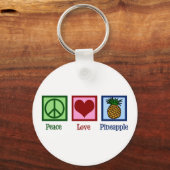 Porte-clés Ananas Peace Love (Recto)