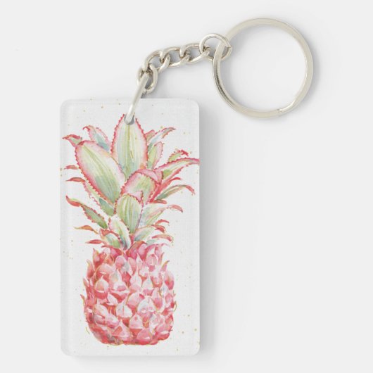Porte-clés Ananas | rose tropical (Dos)