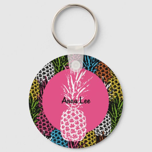Porte-clés Ananas Sauvage et Sucré (Recto)