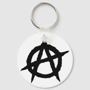 Porte-clés Anarchie symbole punk noir culture de musique sign