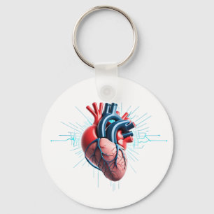 Porte-clés Anatomical Heart – Artistic Medical Illustration 