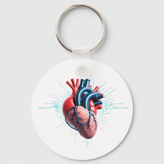 Porte-clés Anatomical Heart – Artistic Medical Illustration  (Recto)
