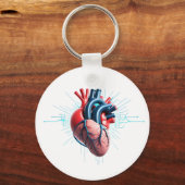 Porte-clés Anatomical Heart – Artistic Medical Illustration  (Recto)