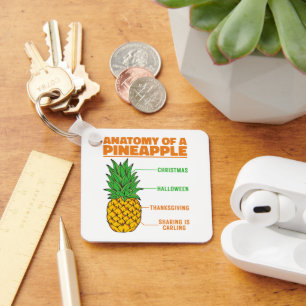 Porte-clés Anatomie D'Un Ananas Amateurs Vacances Cool De Fam
