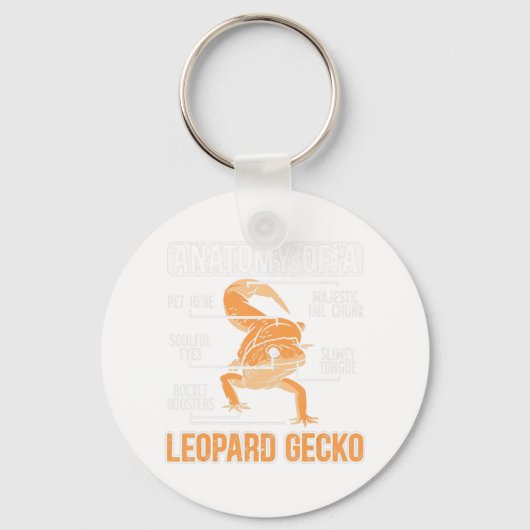 Porte-clés Anatomie D'Un Léopard Gecko Lover Lizard Animal Re (Recto)