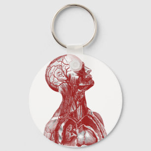 Porte-clés Anatomie rouge buste