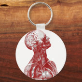 Porte-clés Anatomie rouge buste (Recto)