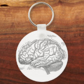 Porte-clés Anatomie vintage du cerveau (Recto)
