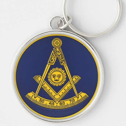 Porte-clés Ancien Maître Freemason Carré et Compass Masonic (Devant)