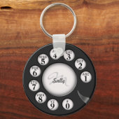 Porte-clés Ancien Monogramme Rotary Téléphone (Recto)