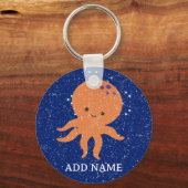 Porte-clés Ancien papier Impression Cute Octopus Cartographie (Recto)