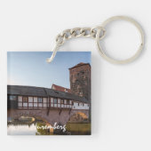 Porte-clés Ancien pont médiéval à Nuremberg, Allemagne (Dos)
