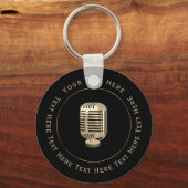 Porte-clés Ancien Porte - clé de microphone Gold (Recto)