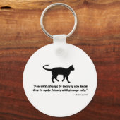 Porte-clés Ancien proverbe de chat (Recto)