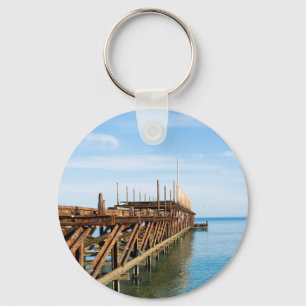 Porte-clés Ancien quai de mer rouillé