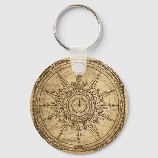 Porte-clés Ancien Rose Compass (Recto)