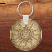 Porte-clés Ancien Rose Compass (Recto)