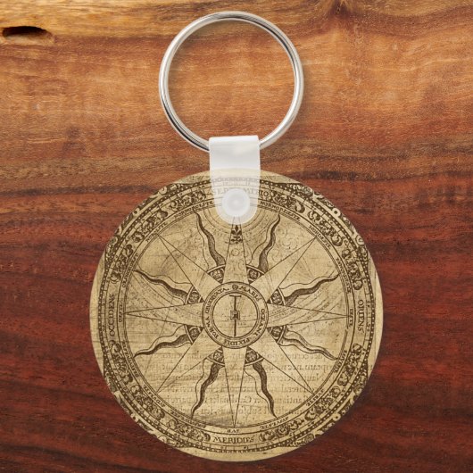 Porte-clés Ancien Rose Compass (Recto)