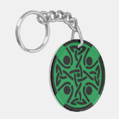 Porte-clés Ancienne Croix Celtique à Entrelacs d'Art Fin (Devant gauche)