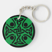 Porte-clés Ancienne Croix Celtique à Entrelacs d'Art Fin (Dos)
