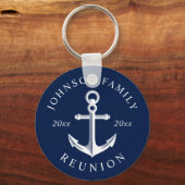 Porte-clés Ancre de réunion familiale à thème nautique (Recto)