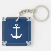 Porte-clés Ancre en corde Frame Nautique (Dos)