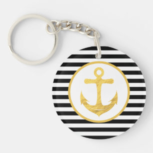 Porte-clés Ancre et bandes Thème nautique PORTE - CLÉ