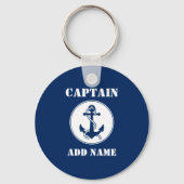 Porte-clés Ancre et corde Nom du capitaine ou nom du bateau M (Verso)