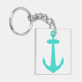 Porte-clés Ancre nautique de turquoise (Devant gauche)