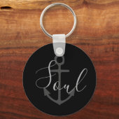 Porte-clés Ancre nautique + lettrage SOUL (Recto)