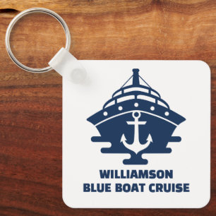 Porte-clés Ancre nautique personnalisée capitaine de bateau