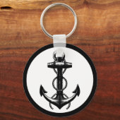 Porte-clés Ancre noir et blanc (Recto)