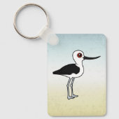 Porte-clés Andean Avocet mignon dessin Birdon Bird (Recto)