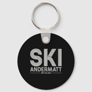 Porte-clés Andermatt Station de ski Alpes suisses Ski Suisse