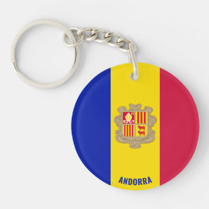 Porte-clés Andorre Drapeau charmant Patriotique