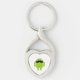 Porte-clés Android Robot Moustache