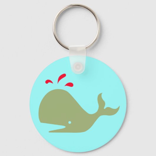 Porte-clés Andy Whale Célibataires_vert,rouge sur sarcelle (Recto)