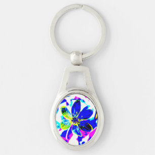 Porte-clés Anémone bleu