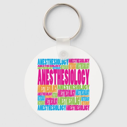 Porte-clés Anesthésiologie colorée (Recto)