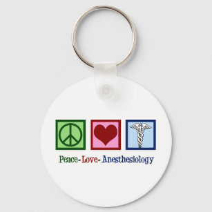 Porte-clés Anesthésiologie de l'amour pour la paix