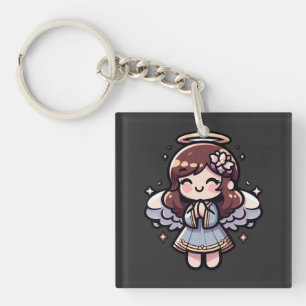 Porte-clés Ange Anime Cherubic - angélique, kawaii,