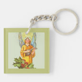 Porte-clés Ange avec houx et mandoline (Dos)
