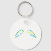 Porte-clés Ange céleste avec étoiles étincelantes (Recto)