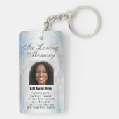 Porte-clés Ange commémoratif personnalisé ailes Ajouter photo (Dos)