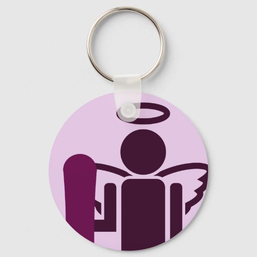 Porte-clés ange de conseil. (Recto)