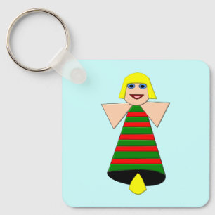 Porte-clés Ange de Noël Bell personnalisé