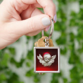 Porte-clés ANGE DE RENAISSANCE FLORENTINE, Gem Ruby Rouge (main)
